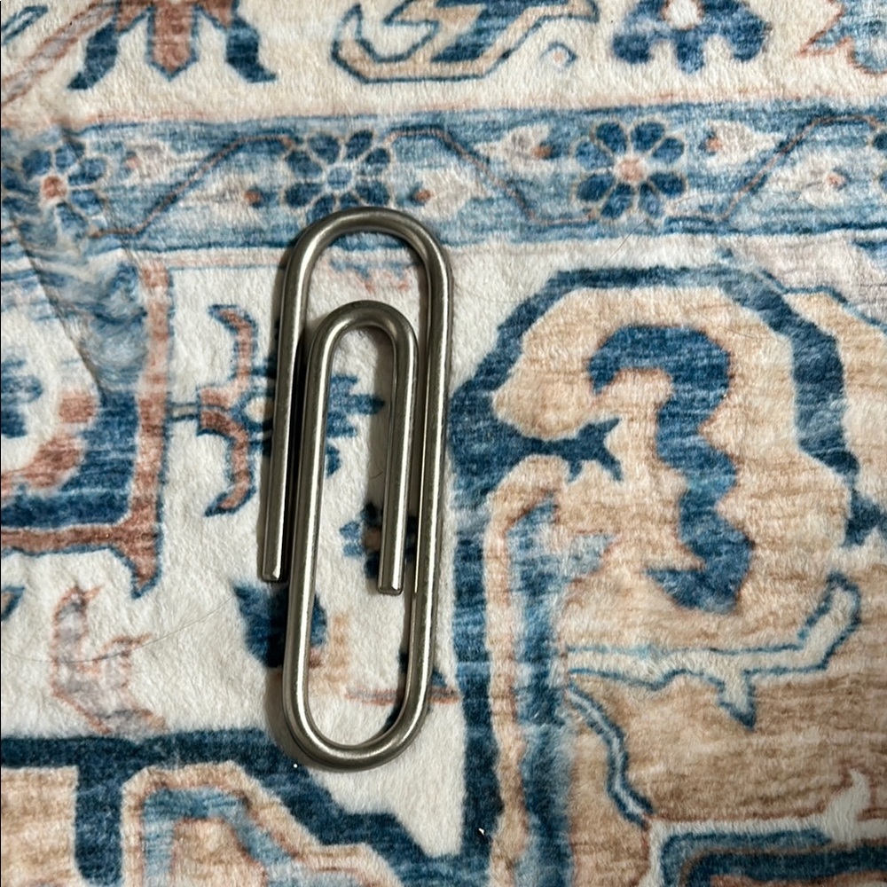 Silver Metal Paperclip